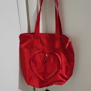 Victoria's Secret Red Heart Tote Bag